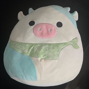 Squishmallows Cream and Blue Stuffed Animal